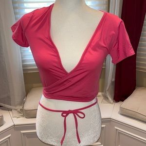 Wrap around top shirt Sz M